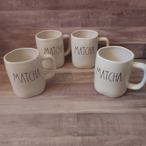 HUGE Rae Dunn MATCHA Tea Cup Coffee Mug Ceramic White Cream Ivory Black NEW - Picture 1 of 16